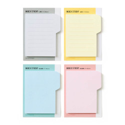 Book Friends Pastel Medium Index Sticky Notepad