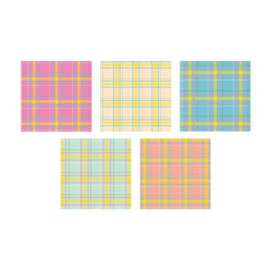 DALPAPER Mix Pattern Check 5 Memo Notepad Pack