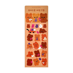 pureureum design Cupid Bear's Teddy Paper Sticker