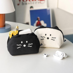 Romane Brunch Brother Kitty Soft Zipper Pouch