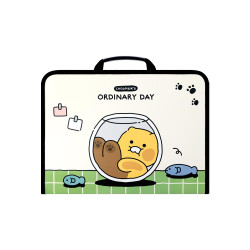 Kakao Friends Choonsik Zipper File Bag With Handle