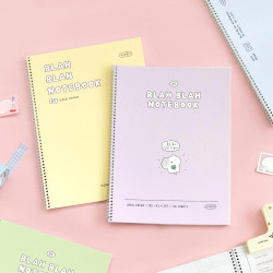 Iconic Blah Blah B5 Spiral Grid Notebook