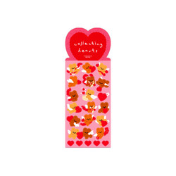 pureureum design Collecing Hearts Cupid Bear Paper Sticker
