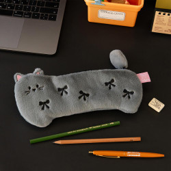 Dailylike Ribbon Cat Plush Pencil Case