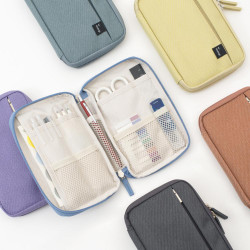 Byfulldesign Multi Pocket Stationery Organizer Zipper Pouch