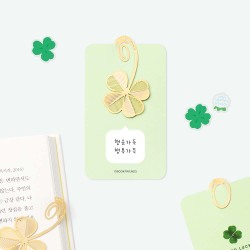 Bookfriends 18K Gold Plated Four-Leaf Clover Bookmark