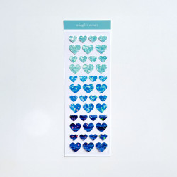 Mingkit Heart Ocean Glitter Removable Sticker