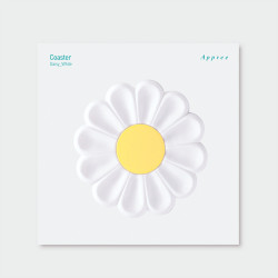 Appree White Daisy Flower Silicone Coaster