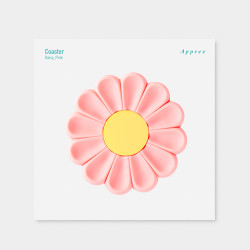 Appree Pink Daisy Flower Silicone Coaster