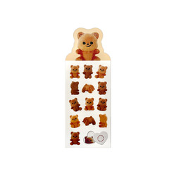pureureum design Plush Cupid Bear Clear Sticker