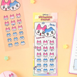 GOLGOLZ Cute Face Emoji Clear Sticker