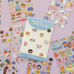 Dailylike Line Holographic Removable Sticker Set of 8 Sheets
