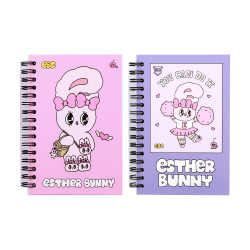 Esther Bunny A6 Wire-Binding Lined Notepad