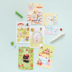 ROMANE Brunch Brother Cute Illustration Postcard
