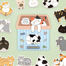 7321 Design Cozy Cat House Removable Die Cut Sticker Pack