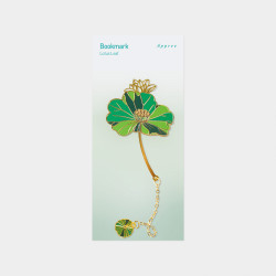 Appree Lotus Leaf Metal Bookmark with Chain