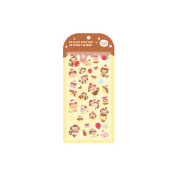 Romane Brunch Brother Pudding Lovana 3D Embossed Sticker