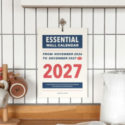 Iconic 2027 Essential A4 Wall Calendar