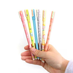 Hellogeeks cute illustration pattern black gel pen
