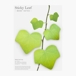 Ivy leaf green sticky memo notes Large