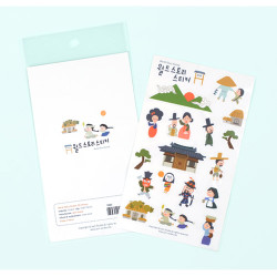 World story translucent deco sticker