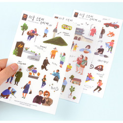 Seoul story translucent deco sticker