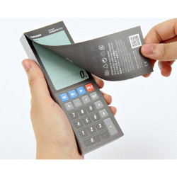 Electronic calculator memo pad dark gray