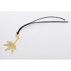 Maple leaf gold plated bookmark