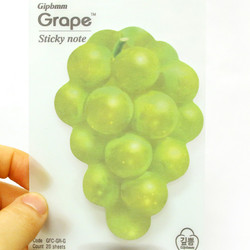 Green grape sticky memo notes