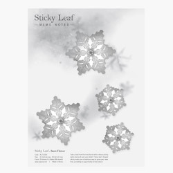 Snow flower transparent sticky memo notes Large 
