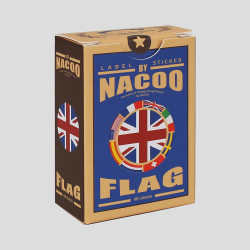 Nacoo National Flag Label Sticker Pack