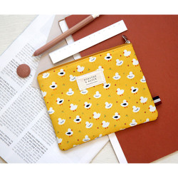 Dorothy and Alice pattern multi zipper pouch