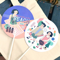 Du dum summer circle handy fan