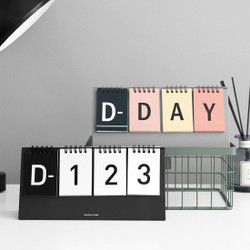 Simple flip perpetual standing desk calendar