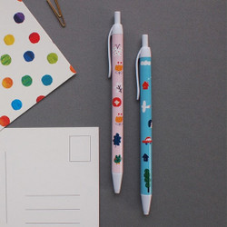 Hello Today Sunshine blanket retractable black ballpoint pen 0.38mm