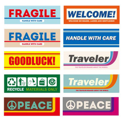UNIVERSAL CONDITION Vintage Typography Message Sticker Set