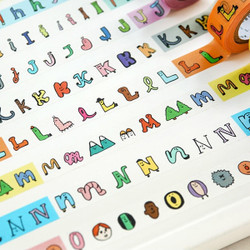 Livework Jam Jam alphabet A-N single deco masking tape