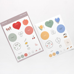 Bonjour hello illustration paper sticker set