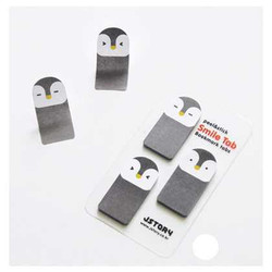 Smile sticky memo notes bookmark tabs - penguin