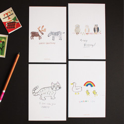 Hello Today Hushed brown message post card