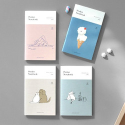 ICONIC Pocket sewn bound small grid notebook ver.2