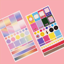 After The Rain Deco sticker set for a monthly planner