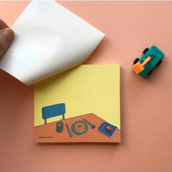 Memowang desk illustration memo notepad 