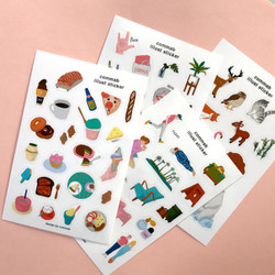 CommaB illustration transparent clear sticker 