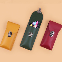 Rihoon Retro satchel buckle PU pencil case