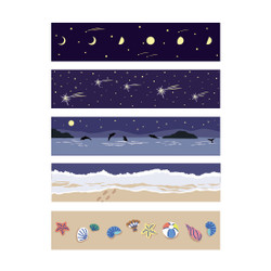 Dailylike Midnight masking seal paper deco sticker 4 sheets set