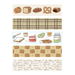 Dailylike Bread masking seal paper deco sticker 4 sheets set
