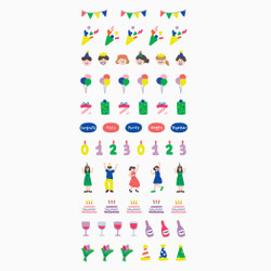 Dailylike Party PVC cute seal sticker for the diary