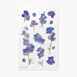 Appree Larkspur press flower stickers