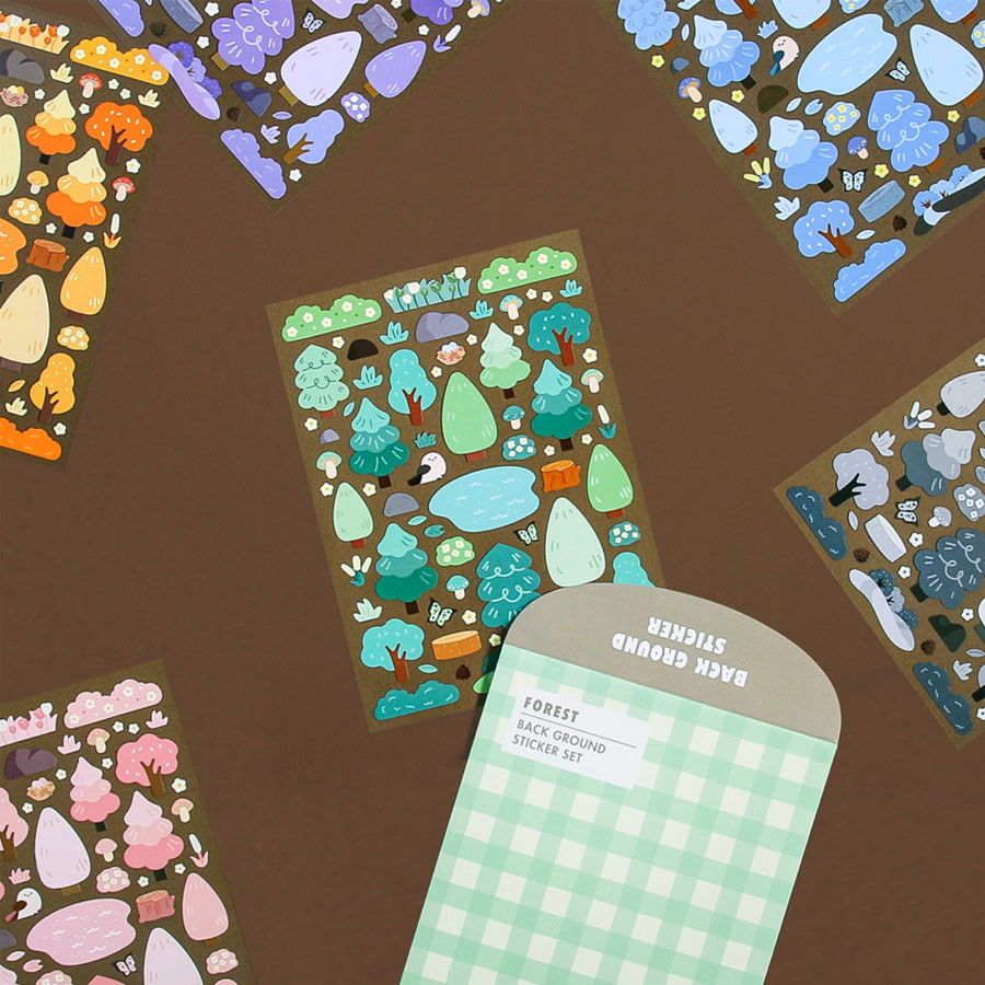 Background Ocean Removable Paper Sticker 01-06